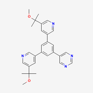 5-{3,5-Bis[5-(2-methoxypropan-2-yl)pyridin-3-yl]phenyl}pyrimidine