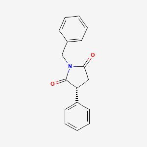 2,5-Pyrrolidinedione, 3-phenyl-1-(phenylmethyl)-, (3R)-