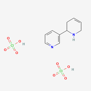 molecular formula C10H14Cl2N2O8 B14232419 Perchloric acid;3-(1,2,3,6-tetrahydropyridin-2-yl)pyridine CAS No. 494824-44-1