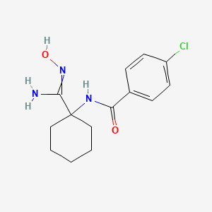 molecular formula C14H18ClN3O2 B1423242 4-氯-N-[1-(N'-羟基氨基甲酰基)环己基]苯甲酰胺 CAS No. 912763-51-0