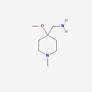 molecular formula C8H18N2O B1423245 1-甲基-4-甲氧基-哌啶-4-甲胺 CAS No. 1082040-37-6