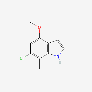 molecular formula C10H10ClNO B1423246 6-氯-4-甲氧基-7-甲基吲哚 CAS No. 1167056-98-5