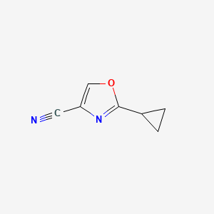 molecular formula C7H6N2O B1423247 2-环丙基氧唑-4-腈 CAS No. 1159734-36-7