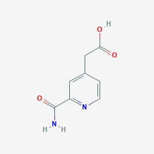 molecular formula C8H8N2O3 B1423256 2-(2-Carbamoylpyridin-4-yl)acetic acid CAS No. 1082041-32-4