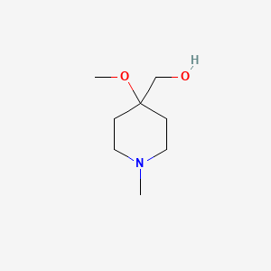 molecular formula C8H17NO2 B1423259 1-Methyl-4-methoxy-piperidine-4-methanol CAS No. 1082040-38-7
