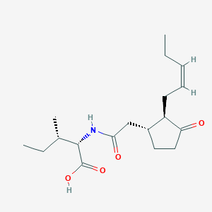 molecular formula C18H29NO4 B142326 (-)-茉莉酸-L-异亮氨酸 CAS No. 120330-93-0