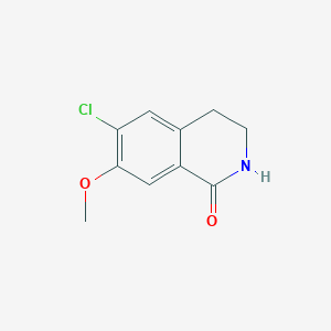 molecular formula C10H10ClNO2 B1423260 6-Chloro-7-methoxy-3,4-dihydro-2H-isoquinolin-1-one CAS No. 1082040-71-8