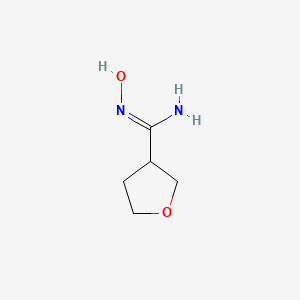 molecular formula C5H10N2O2 B1423262 N'-hydroxyoxolane-3-carboximidamide CAS No. 1251417-85-2