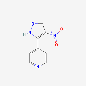 molecular formula C8H6N4O2 B1423265 4-(4-硝基-1H-吡唑-3-基)吡啶 CAS No. 27116-83-2