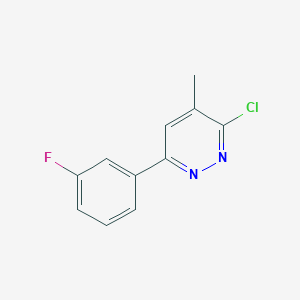 molecular formula C11H8ClFN2 B1423268 3-Chloro-6-(3-fluorophenyl)-4-methylpyridazine CAS No. 1354959-58-2