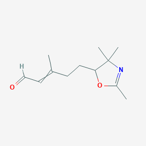 3-Methyl-5-(2,4,4-trimethyl-4,5-dihydro-1,3-oxazol-5-yl)pent-2-enal