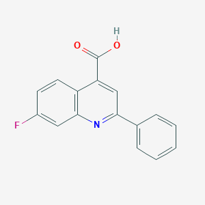 molecular formula C16H10FNO2 B142327 7-Fluoro-2-phenylquinoline-4-carboxylic acid CAS No. 132132-54-8