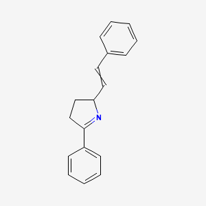 5-Phenyl-2-(2-phenylethenyl)-3,4-dihydro-2H-pyrrole