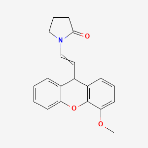 molecular formula C20H19NO3 B14232736 1-[2-(4-Methoxy-9H-xanthen-9-YL)ethenyl]pyrrolidin-2-one CAS No. 820210-89-7