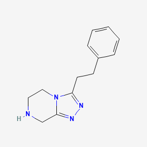 molecular formula C13H16N4 B1423275 3-Phenethyl-5,6,7,8-tetrahydro-[1,2,4]triazolo[4,3-a]pyrazine CAS No. 1159542-70-7