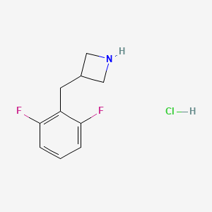 molecular formula C10H12ClF2N B1423285 3-[(2,6-Difluorophenyl)methyl]azetidine hydrochloride CAS No. 1354961-74-2