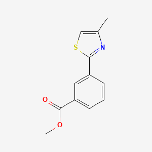 molecular formula C12H11NO2S B1423293 3-(4-甲基-1,3-噻唑-2-基)苯甲酸甲酯 CAS No. 1354952-02-5