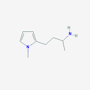 molecular formula C9H16N2 B1423302 4-(1-甲基-1H-吡咯-2-基)丁-2-胺 CAS No. 1354960-38-5