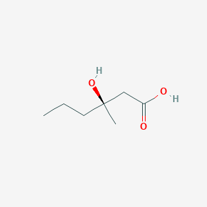 molecular formula C7H14O3 B14233044 (3S)-3-Hydroxy-3-methylhexanoic acid CAS No. 757219-38-8