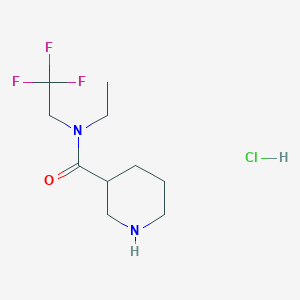 B1423307 N-ethyl-N-(2,2,2-trifluoroethyl)piperidine-3-carboxamide hydrochloride CAS No. 1354961-14-0