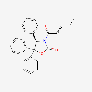 (4R)-3-(Hex-2-enoyl)-4,5,5-triphenyl-1,3-oxazolidin-2-one