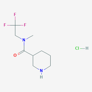 B1423310 N-methyl-N-(2,2,2-trifluoroethyl)piperidine-3-carboxamide hydrochloride CAS No. 1354958-78-3