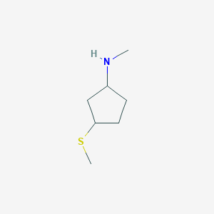 molecular formula C7H15NS B1423313 N-methyl-3-(methylsulfanyl)cyclopentan-1-amine CAS No. 1340395-09-6
