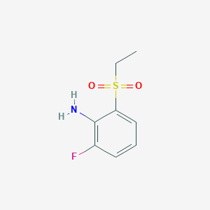 molecular formula C8H10FNO2S B1423315 2-(乙烷磺酰基)-6-氟苯胺 CAS No. 1183435-41-7
