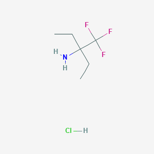 molecular formula C6H13ClF3N B1423317 3-(Trifluoromethyl)pentan-3-amine hydrochloride CAS No. 498581-24-1