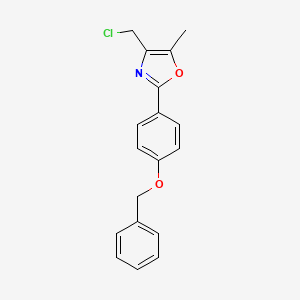 2-[4-(Benzyloxy)phenyl]-4-(chloromethyl)-5-methyl-1,3-oxazole