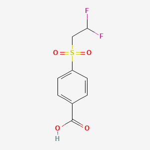 molecular formula C9H8F2O4S B1423318 4-(2,2-二氟乙磺酰)苯甲酸 CAS No. 1178294-42-2