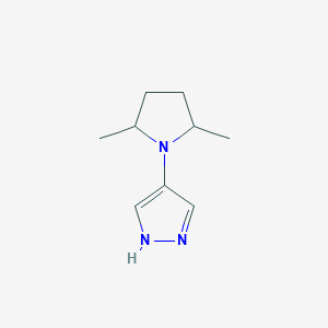 B1423320 4-(2,5-dimethylpyrrolidin-1-yl)-1H-pyrazole CAS No. 1354958-91-0