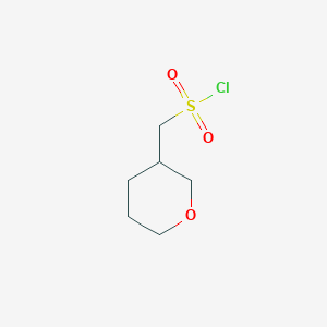 molecular formula C6H11ClO3S B1423322 Oxan-3-ylmethanesulfonyl chloride CAS No. 1341053-94-8