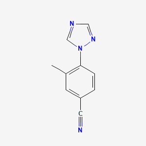 molecular formula C10H8N4 B1423323 3-methyl-4-(1H-1,2,4-triazol-1-yl)benzonitrile CAS No. 1184024-43-8