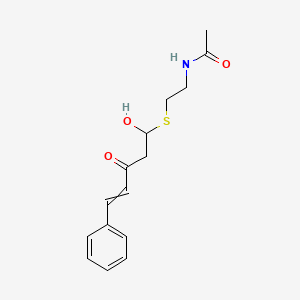 N-{2-[(1-Hydroxy-3-oxo-5-phenylpent-4-EN-1-YL)sulfanyl]ethyl}acetamide