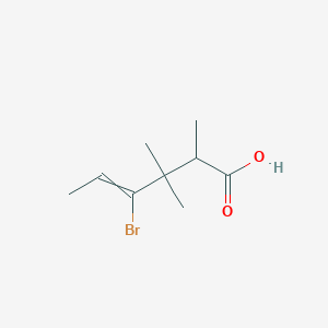 4-Bromo-2,3,3-trimethylhex-4-enoic acid