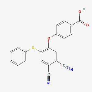 Benzoic acid, 4-[4,5-dicyano-2-(phenylthio)phenoxy]-