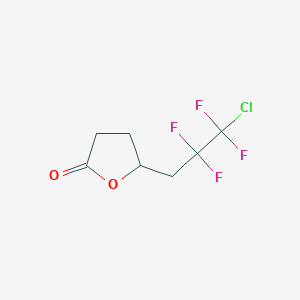 2(3H)-Furanone, 5-(3-chloro-2,2,3,3-tetrafluoropropyl)dihydro-