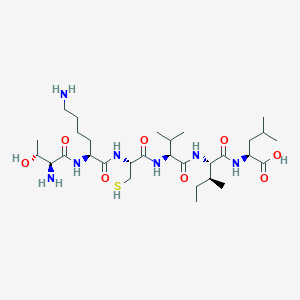 molecular formula C30H57N7O8S B14233429 L-Threonyl-L-lysyl-L-cysteinyl-L-valyl-L-isoleucyl-L-leucine CAS No. 796865-64-0