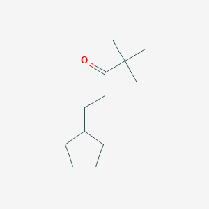 molecular formula C12H22O B1423343 1-Cyclopentyl-4,4-dimethylpentan-3-one CAS No. 1247696-94-1