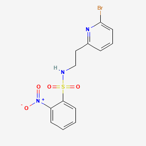 Benzenesulfonamide, N-[2-(6-bromo-2-pyridinyl)ethyl]-2-nitro-