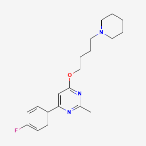 4-(4-Fluorophenyl)-2-methyl-6-[4-(piperidin-1-YL)butoxy]pyrimidine