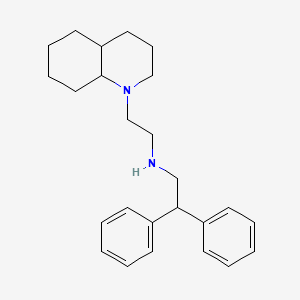 1(2H)-Quinolineethanamine, N-(2,2-diphenylethyl)octahydro-