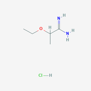 molecular formula C5H13ClN2O B1423353 2-Ethoxypropanimidamide hydrochloride CAS No. 1354952-19-4