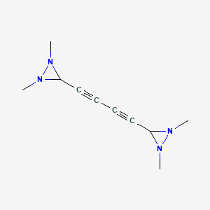 molecular formula C10H14N4 B14233542 3,3'-(Buta-1,3-diyne-1,4-diyl)bis(1,2-dimethyldiaziridine) CAS No. 400602-42-8