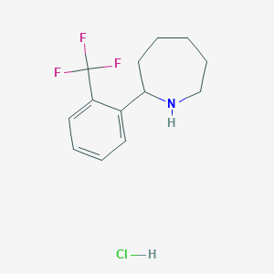 molecular formula C13H17ClF3N B1423355 2-[2-(Trifluoromethyl)phenyl]azepane hydrochloride CAS No. 1354952-47-8