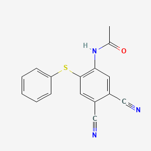 Acetamide, N-[4,5-dicyano-2-(phenylthio)phenyl]-