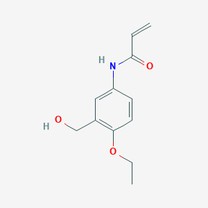 molecular formula C12H15NO3 B1423358 N-[4-ethoxy-3-(hydroxymethyl)phenyl]prop-2-enamide CAS No. 1182975-44-5