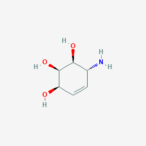 molecular formula C6H11NO3 B142336 (1S,2R,3R,6R)-6-Aminocyclohex-4-ene-1,2,3-triol CAS No. 139626-79-2
