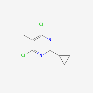 molecular formula C8H8Cl2N2 B1423363 4,6-Dichloro-2-cyclopropyl-5-methylpyrimidine CAS No. 21721-73-3